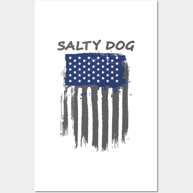 Salty Dog Painted American Flag Wall Art by Sneek661